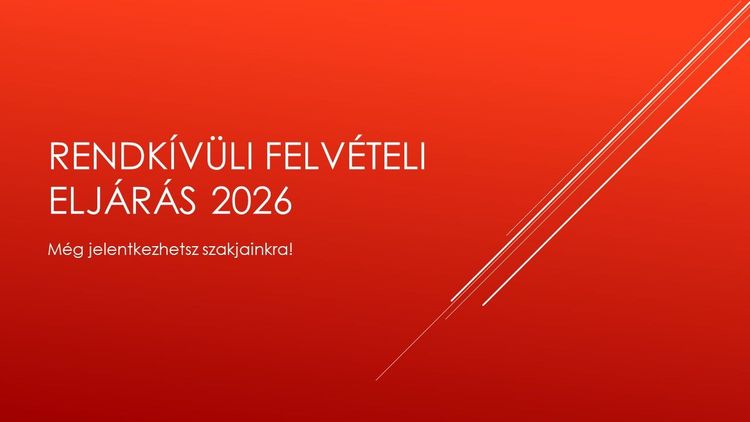 Rendkívüli felvételi eljárás 2026