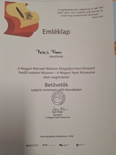 Betűvetők pályázat (2026 március)